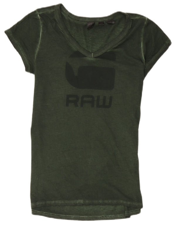 G-Star T-Shirt Graphique Homme Vert Moyen Coton