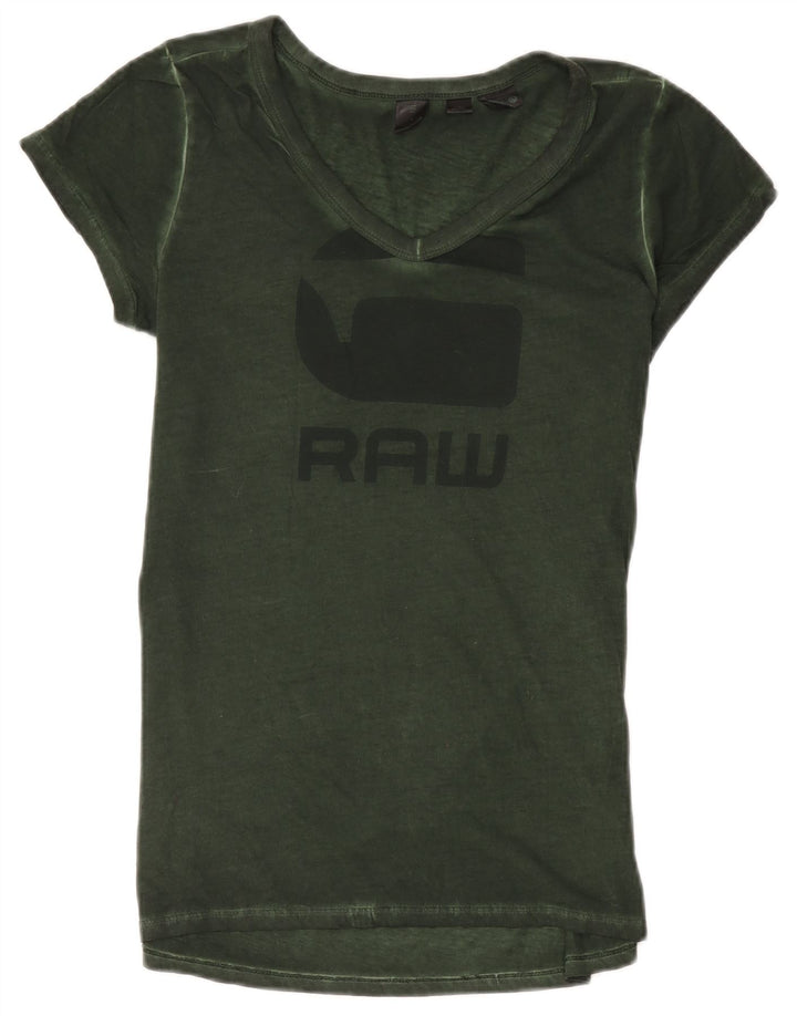 G-Star T-Shirt Graphique Homme Vert Moyen Coton