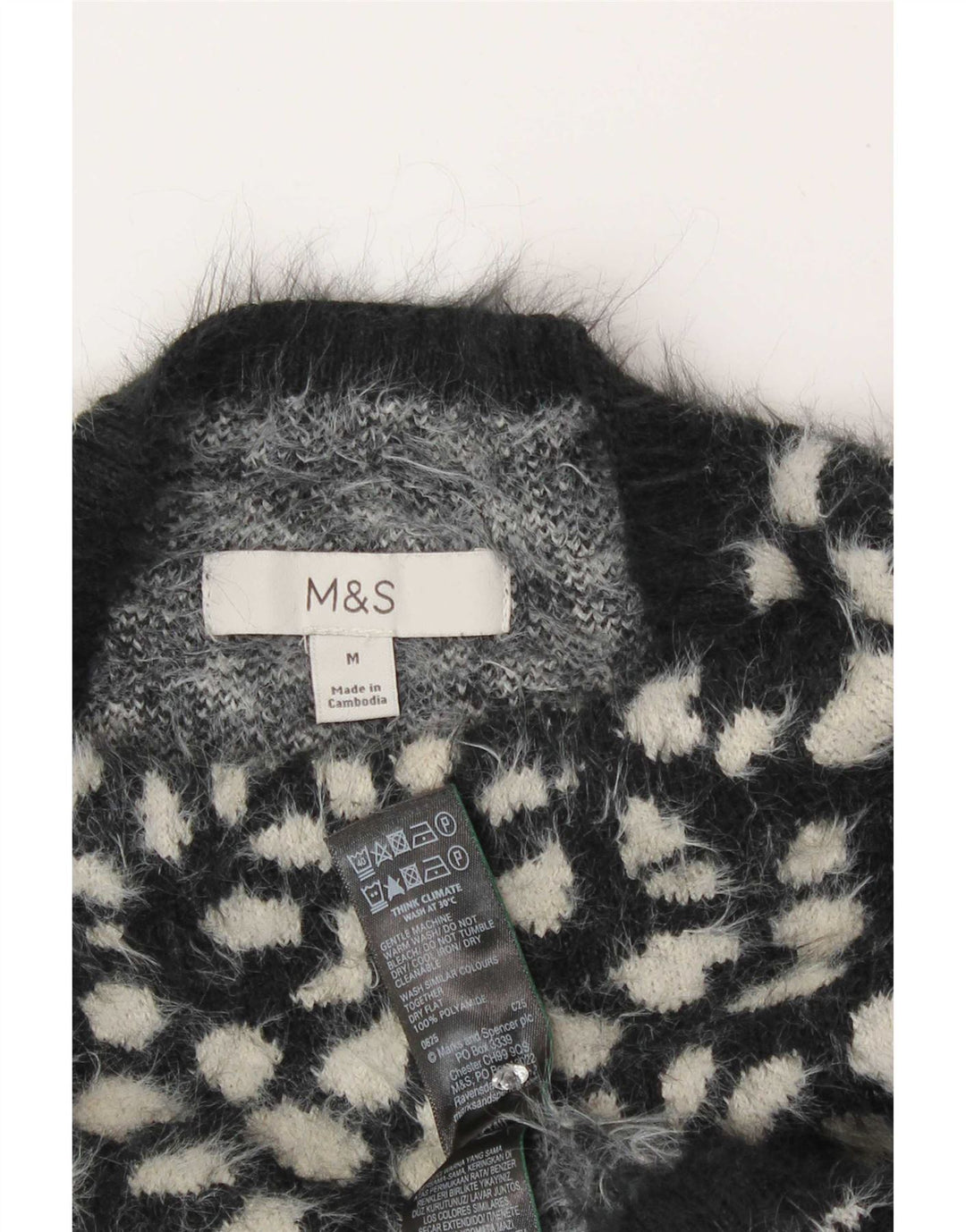 Marks & Spencer Pull à col roulé pour femme UK 14 Noir moyen