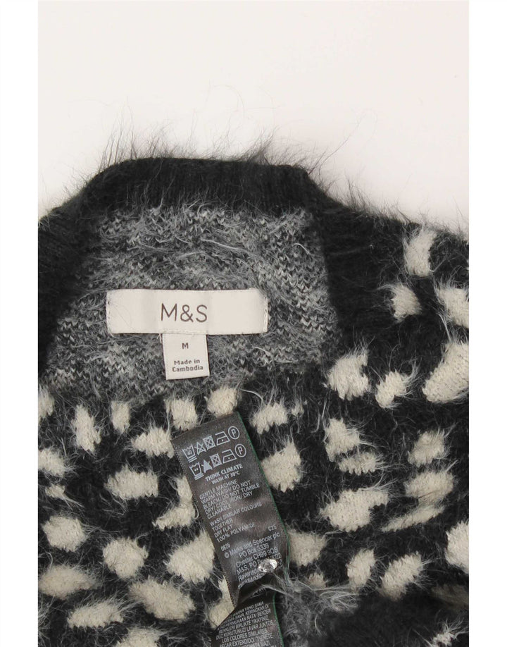 Marks & Spencer Pull à col roulé pour femme UK 14 Noir moyen