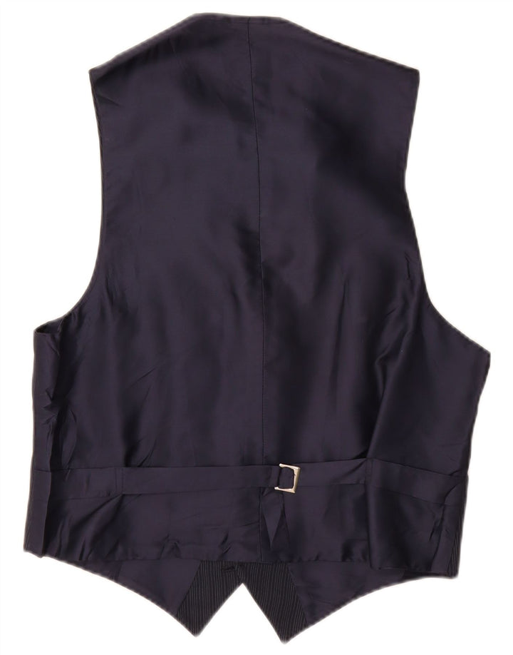 gilet homme vintage Petite rayure bleu marine