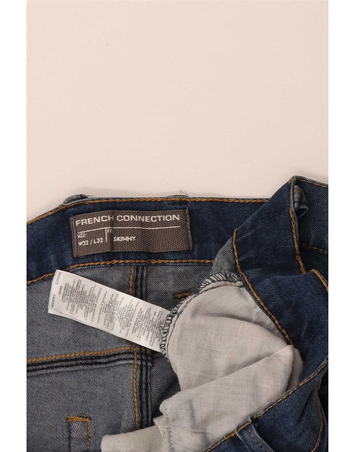 French Connection Short en Jean Skinny W32 Homme Bleu Moyen Coton