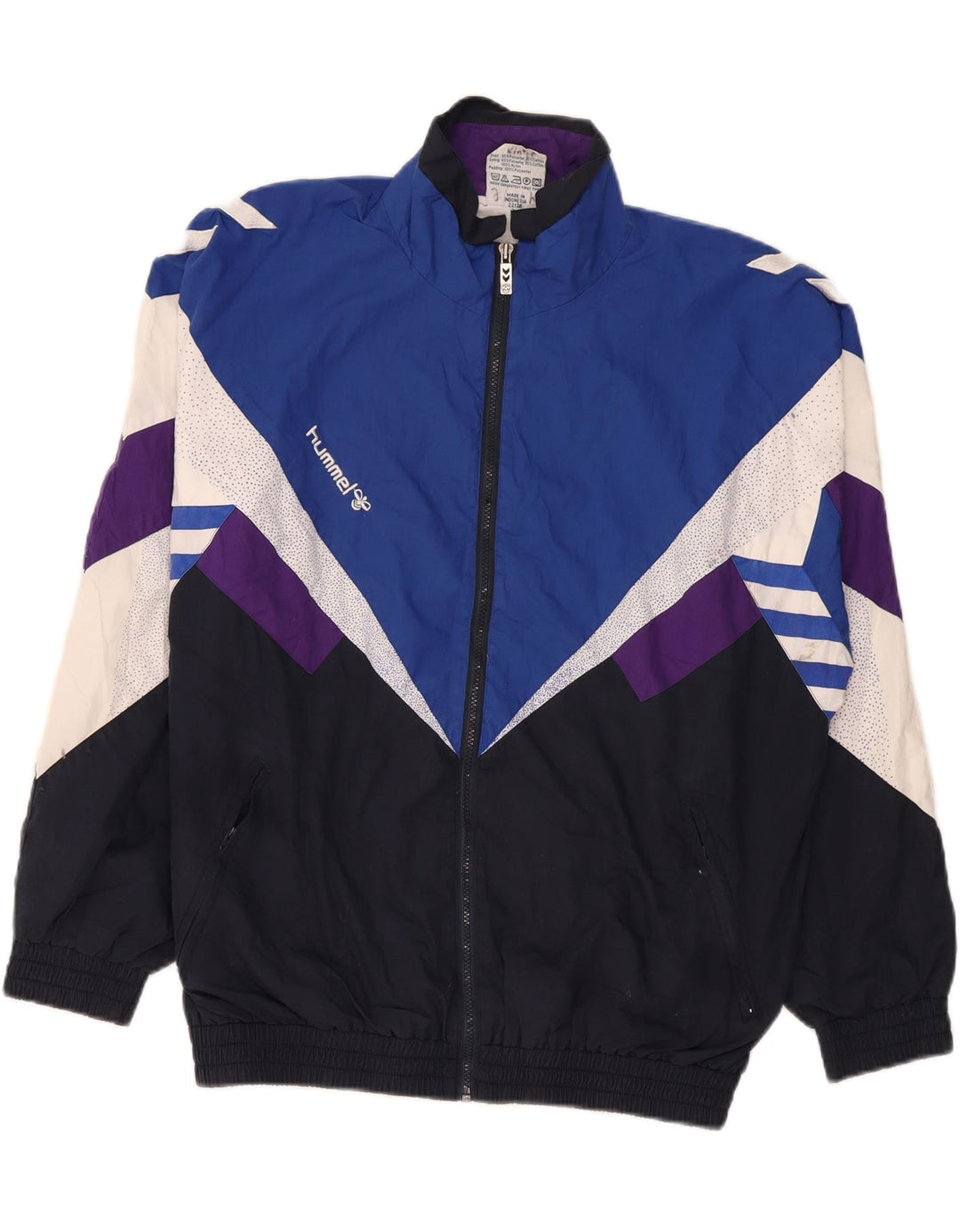 Hummel Veste de Survêtement Graphique Homme Large Bleu Marine Colourblock