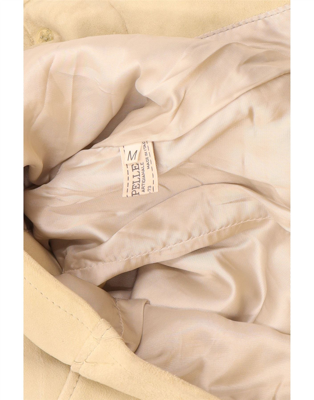 veste en daim femme vintage UK 12 cuir beige moyen