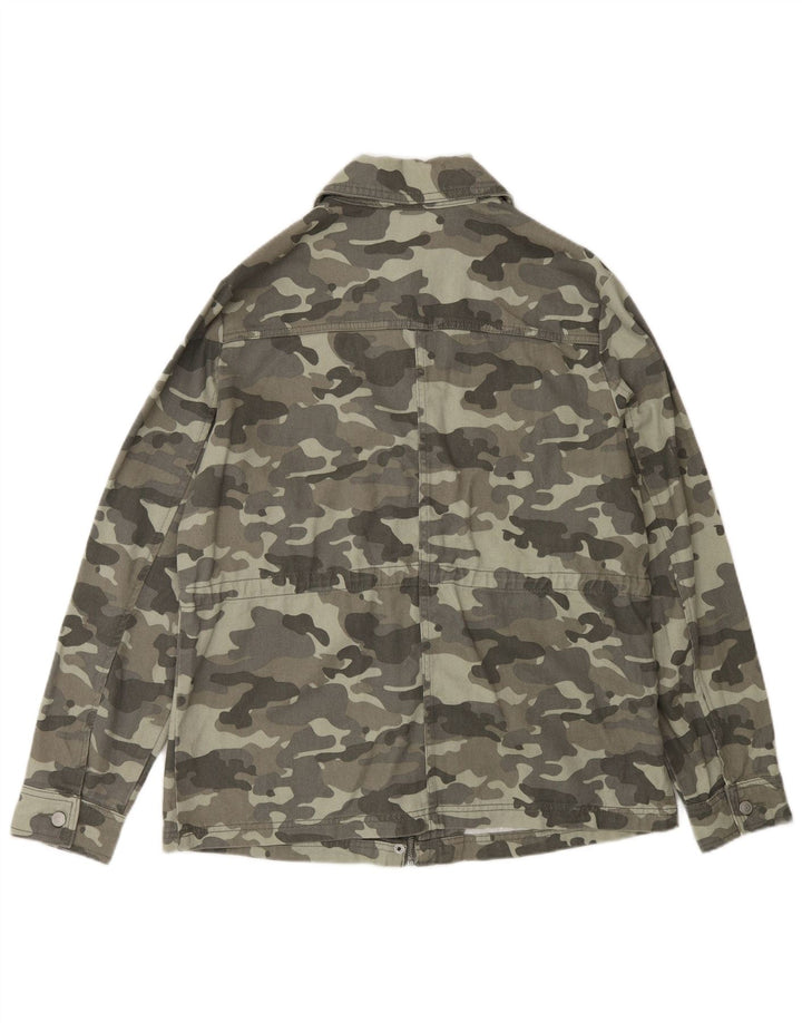 M&Co Veste Militaire Femme UK 12 Coton Camouflage Vert Moyen