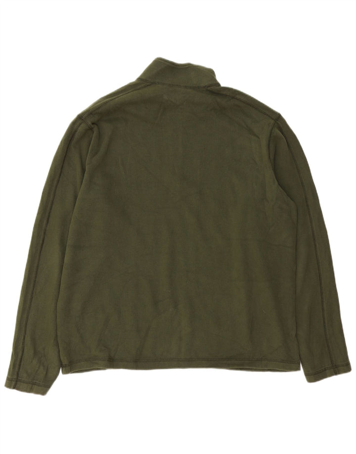 Eddie Bauer Sweat-shirt à col zippé pour homme Grand coton vert
