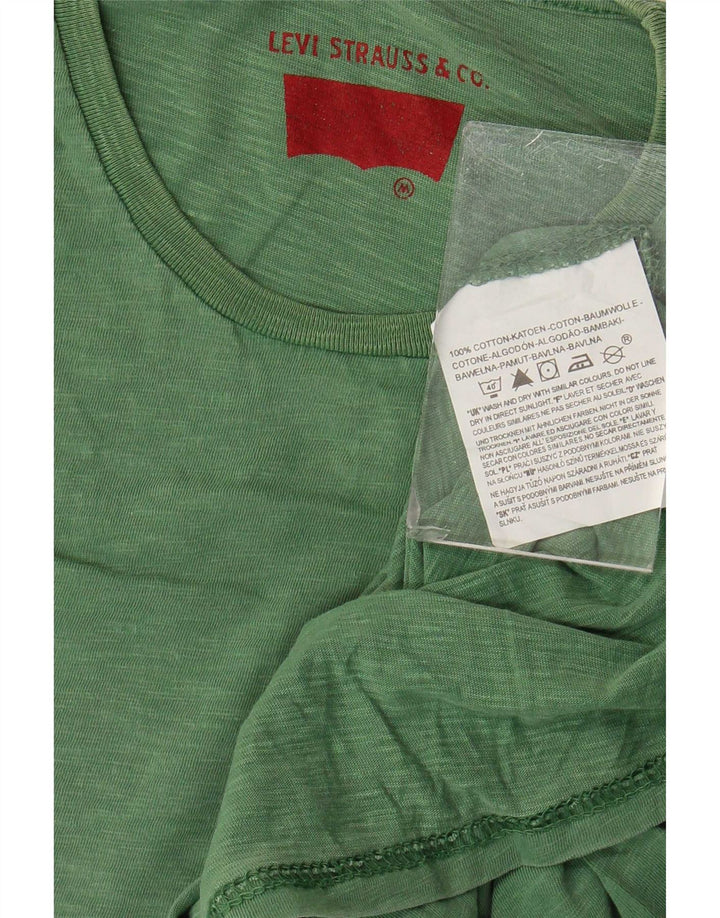 Levi's T-Shirt Top Homme Vert Moyen Flecked Cotton
