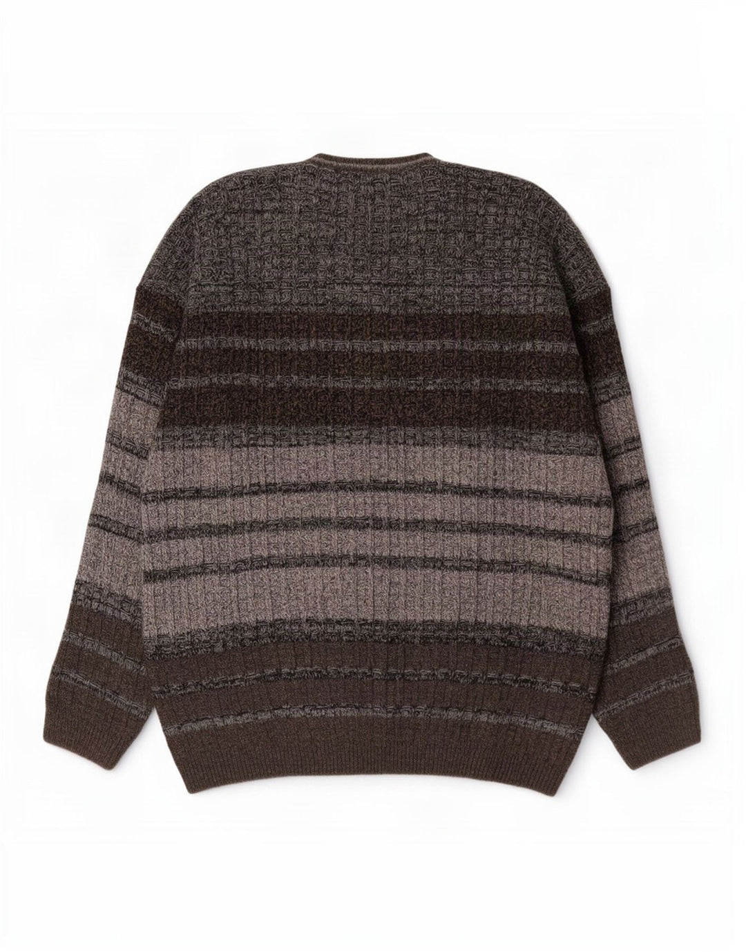 Tris Line Pull Col V Homme IT 54 XL Laine Rayée Gris