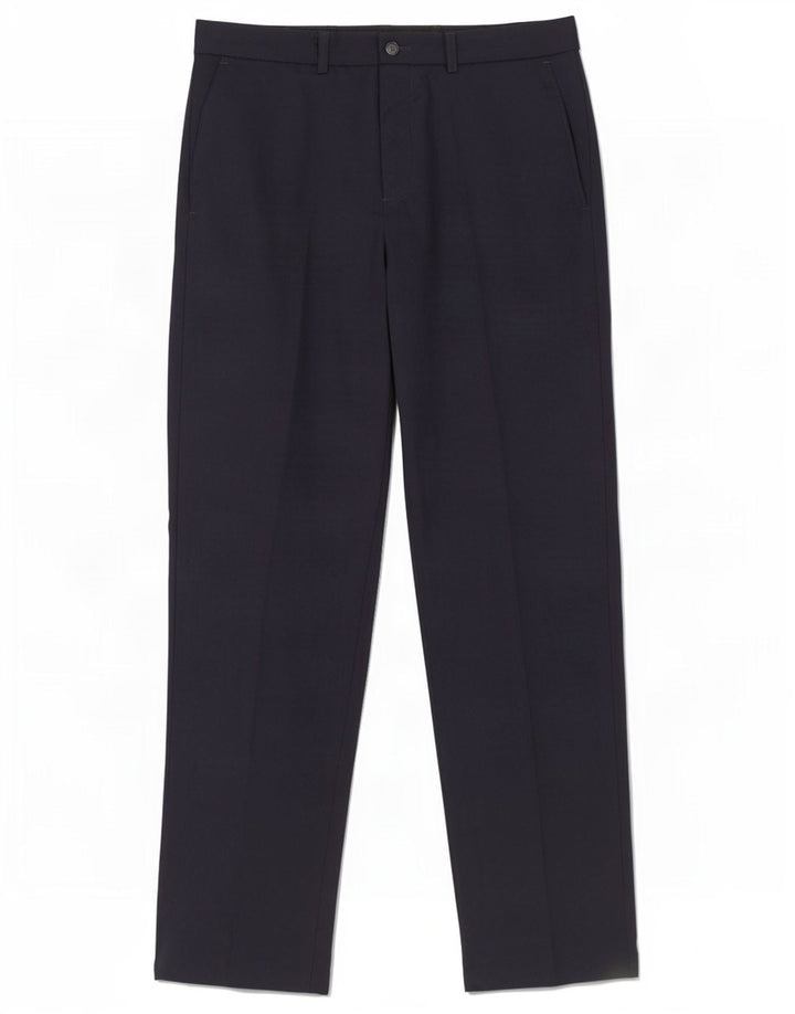 Marks & Spencer Pantalon de Costume Droit Femme W32 L33 Laine Bleu Marine