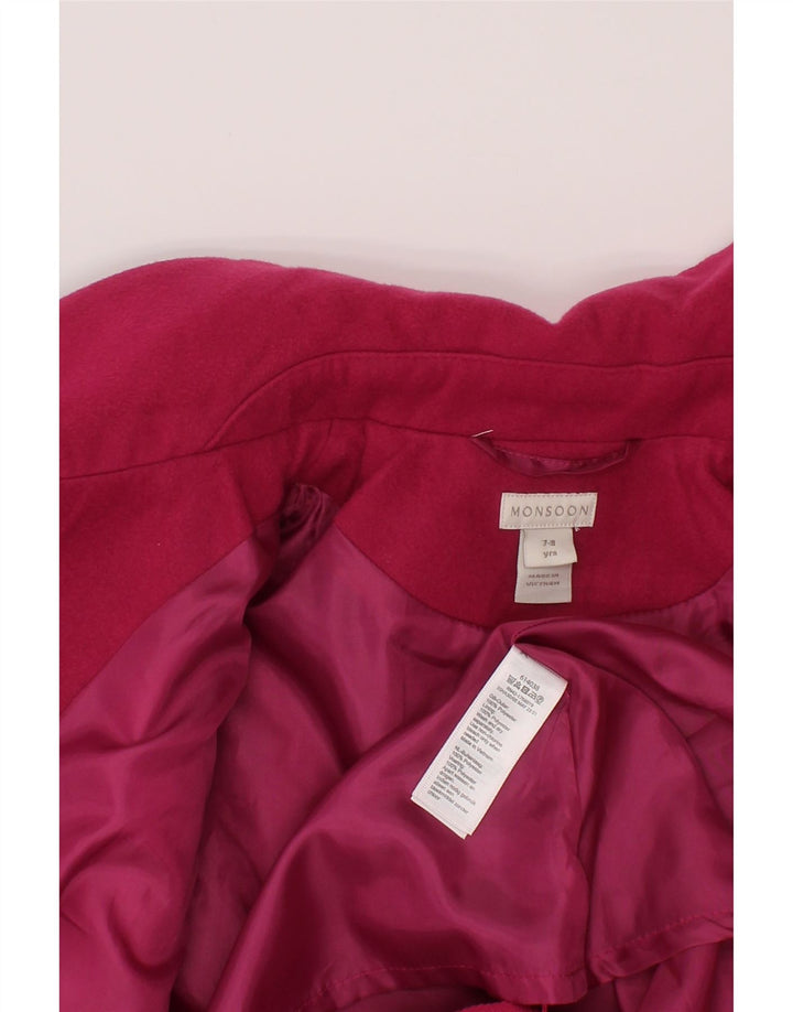 Monsoon Pardessus Fille 7-8 Ans Rose Polyester