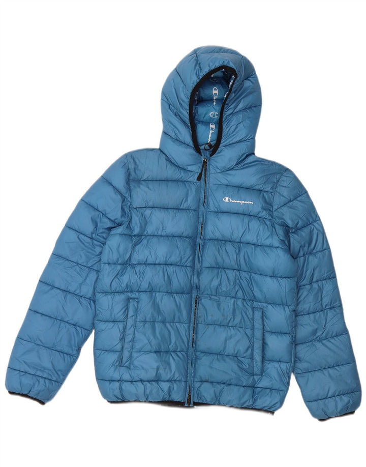 CHAMPION Veste matelassée à capuche pour garçons 11-12 ans Grand Bleu Polyester