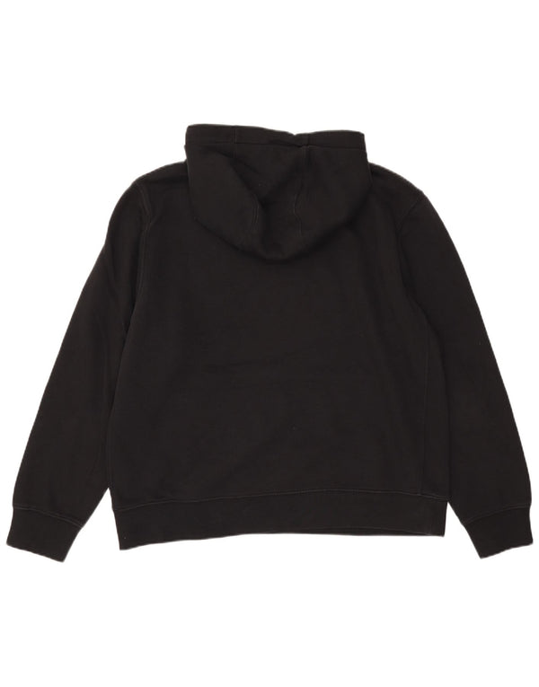 Nike Pull à capuche graphique pour homme Grand coton noir