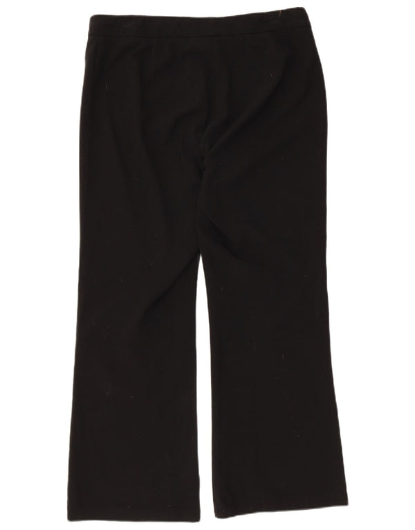 Marks & Spencer Pantalon décontracté à jambe large pour femme UK 14 Large W34 L27 Noir