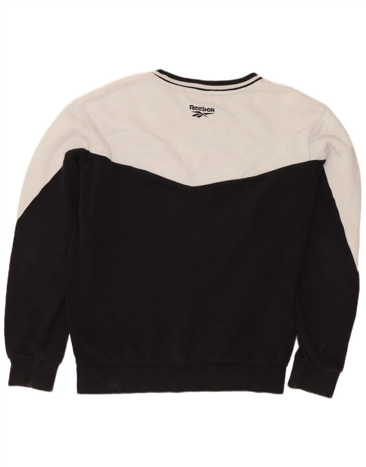 REEBOK Sweat-shirt graphique pour homme en coton color block noir moyen