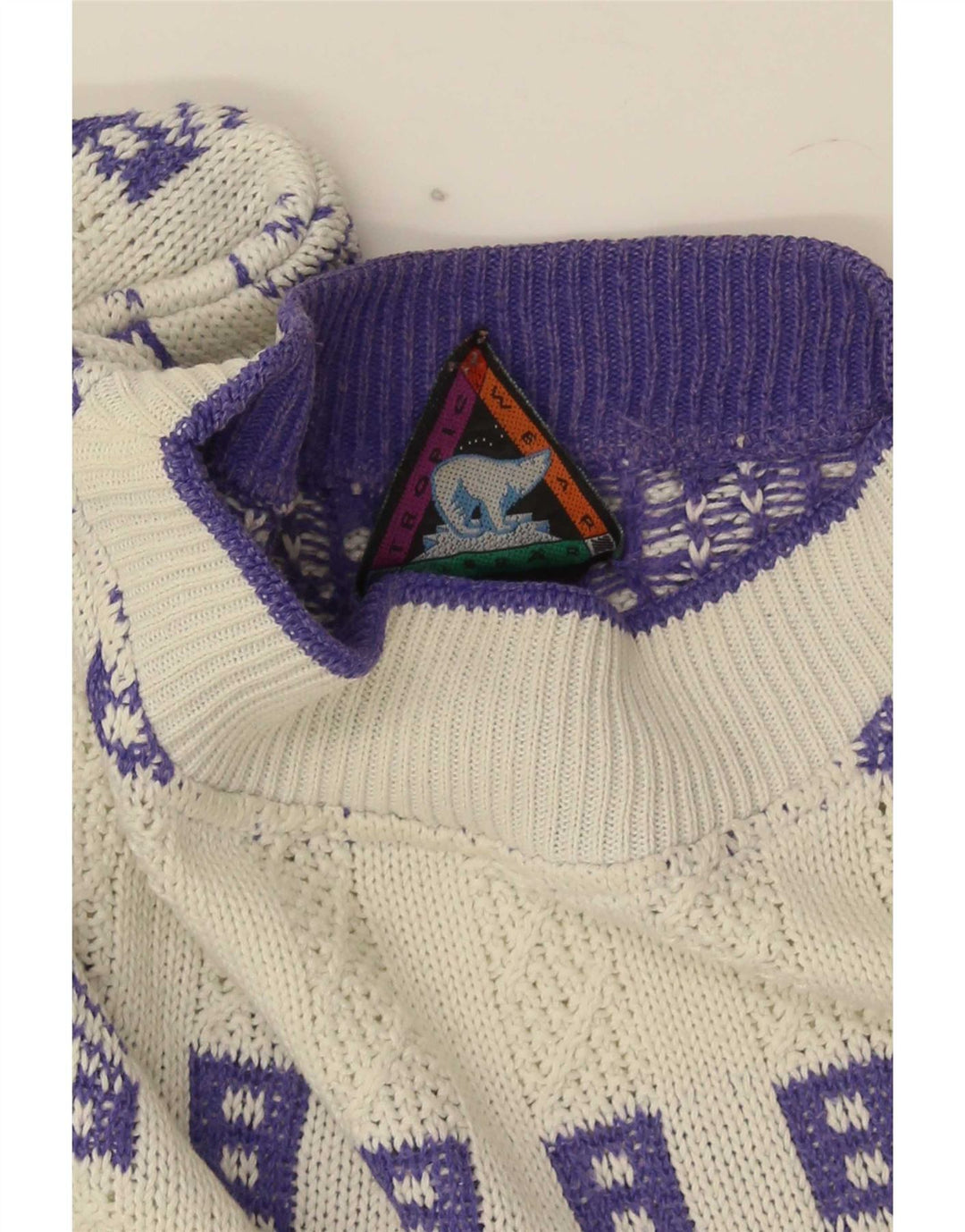 Eisbar Pull col rond pour homme XL Blanc géométrique