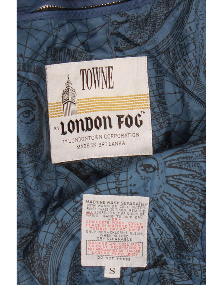 LONDON FOG Veste coupe-vent surdimensionnée pour femme UK 10 Small Bleu marine