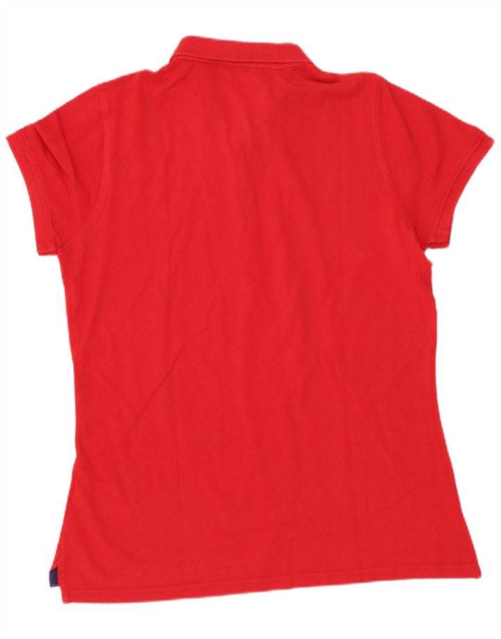 GANT Polo Femme UK 16 Large Rouge Coton