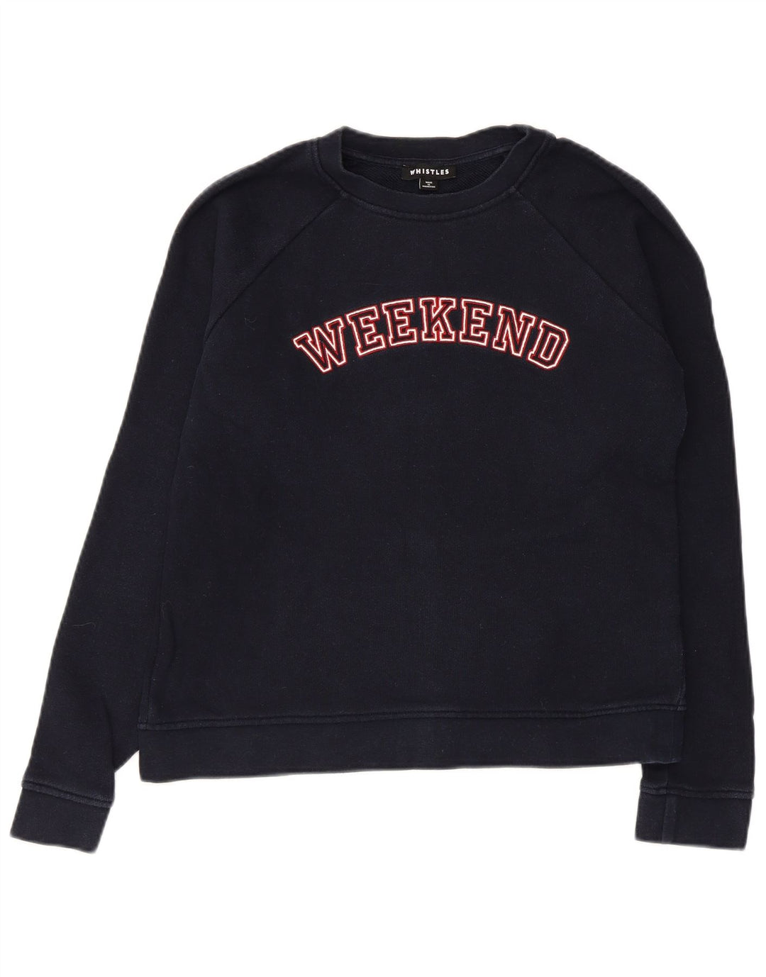 WHISTLE Sweat-shirt graphique Weekend pour femme UK 10 Small Bleu marine