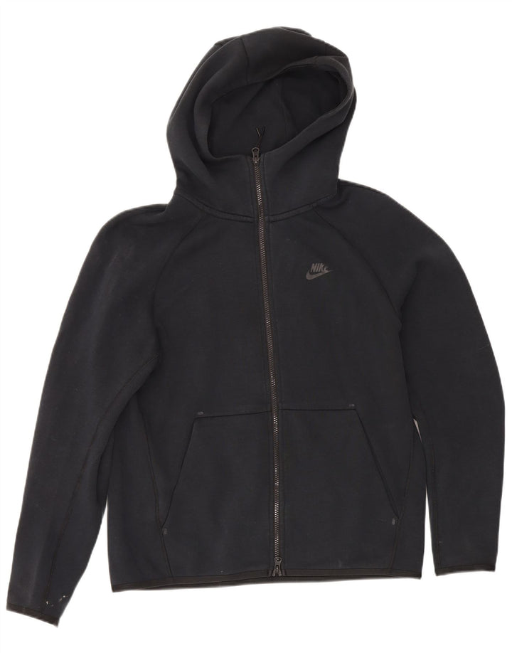 Nike Pull à capuche zippé pour homme Petit coton noir