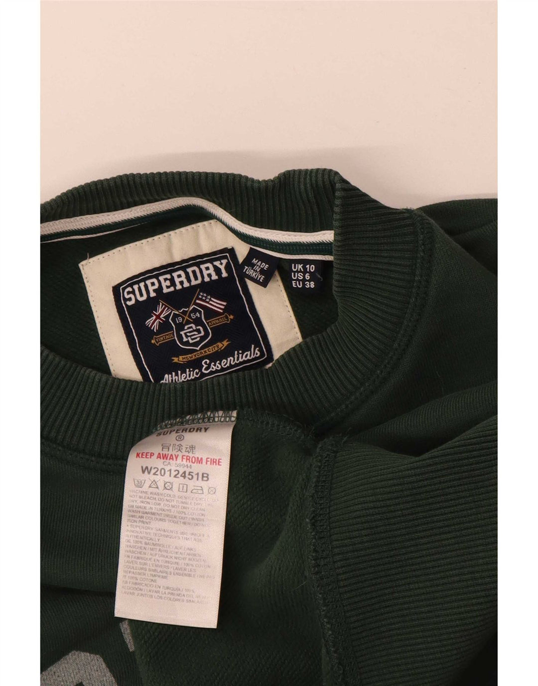 Superdry Sweat-shirt surdimensionné graphique pour femme UK 10 Small Vert