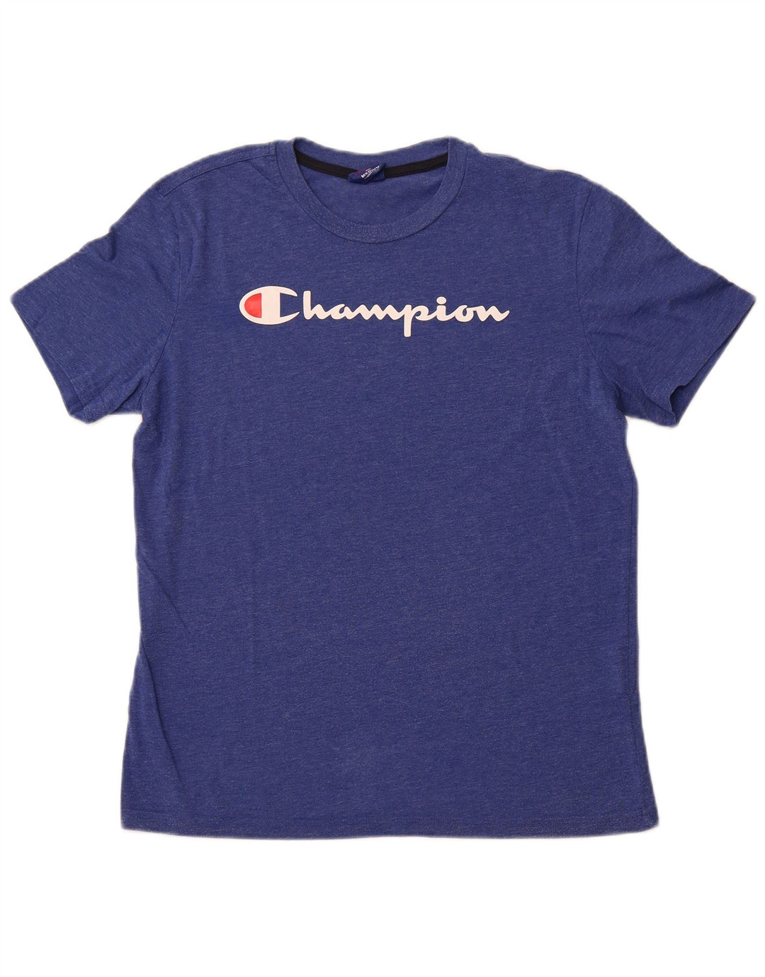 CHAMPION T-Shirt Graphique Homme Bleu Moyen Coton