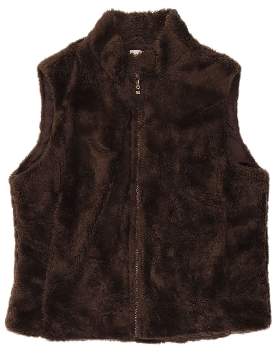 Tom Tailor Gilet Sherpa Femme UK 18 XL Marron Polyacrylique