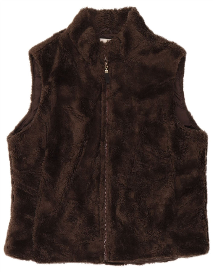 Tom Tailor Gilet Sherpa Femme UK 18 XL Marron Polyacrylique