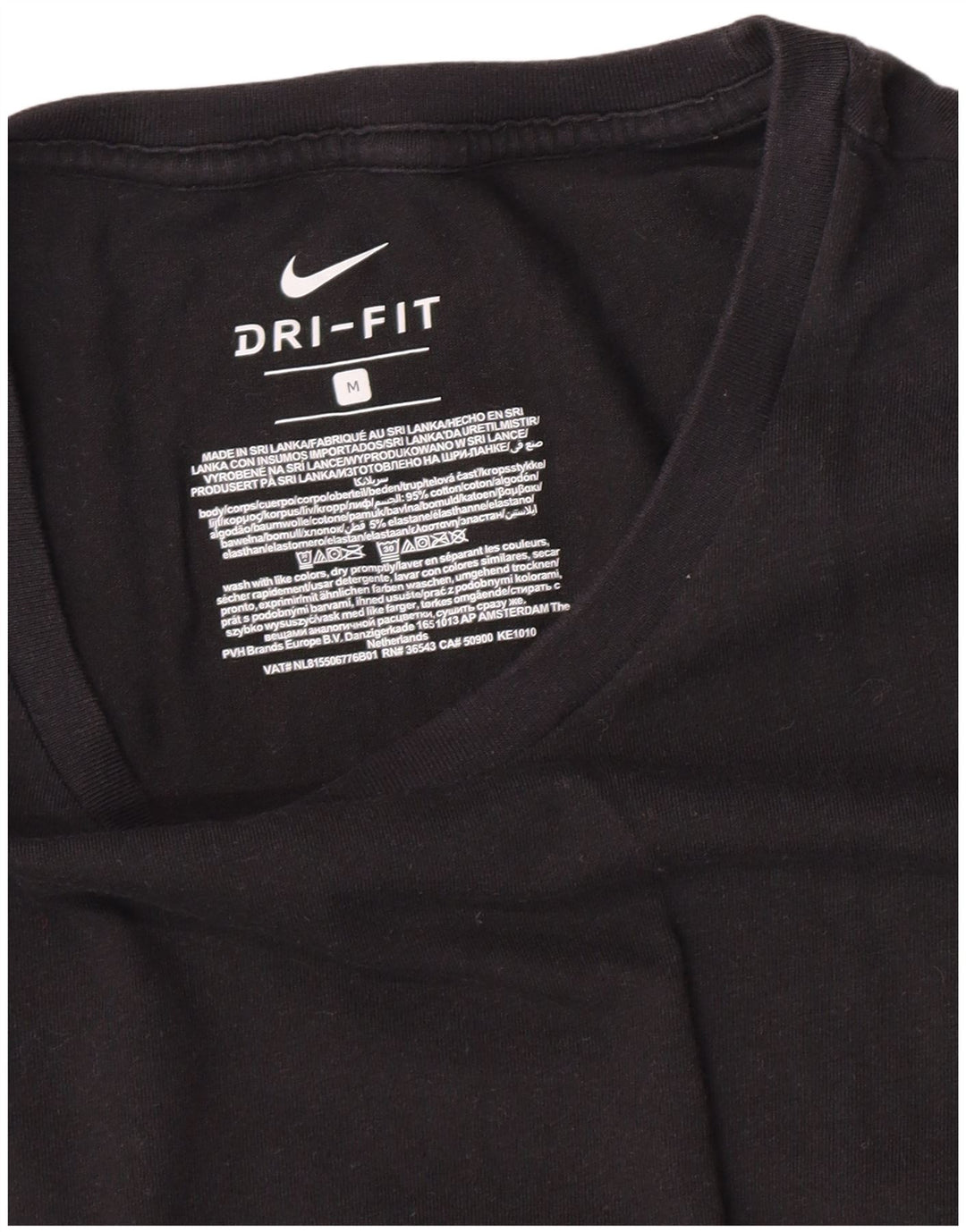 Nike T-shirt Dri Fit pour homme en coton noir moyen