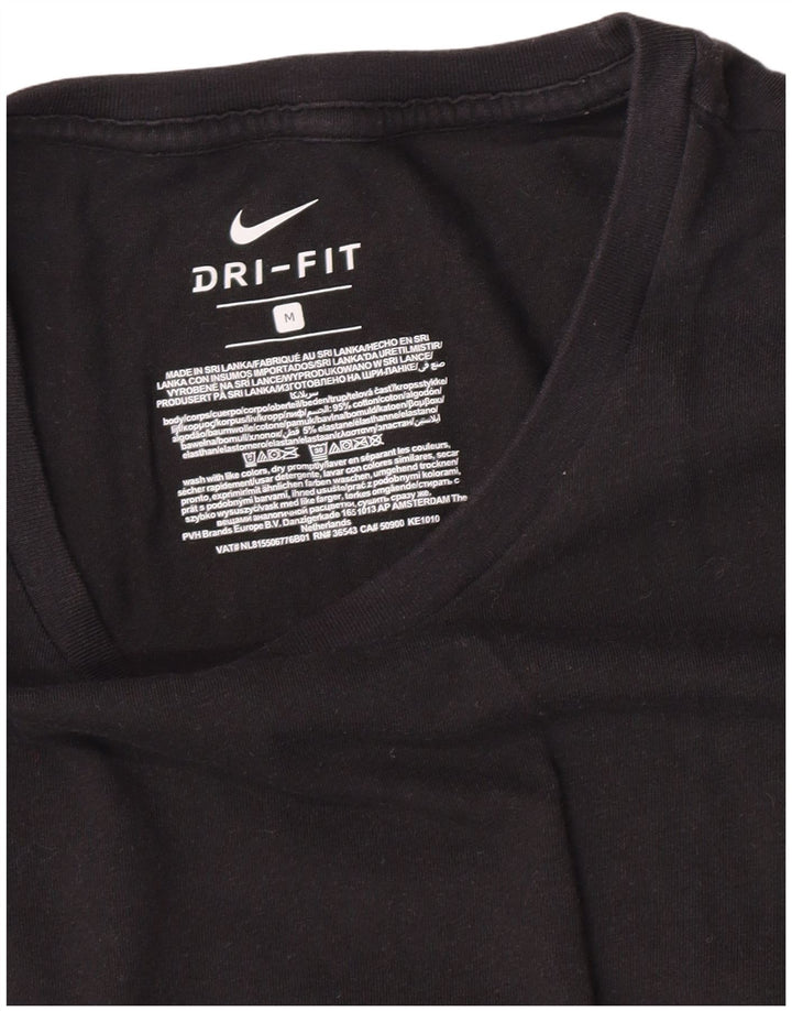 Nike T-shirt Dri Fit pour homme en coton noir moyen