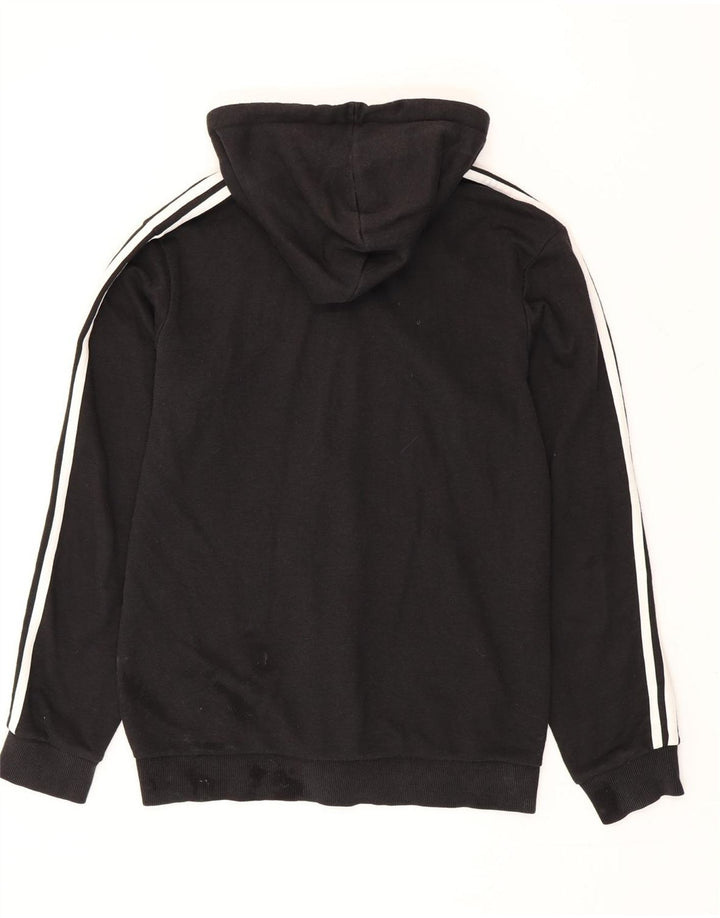 Adidas Pull à capuche zippé pour homme en coton noir moyen