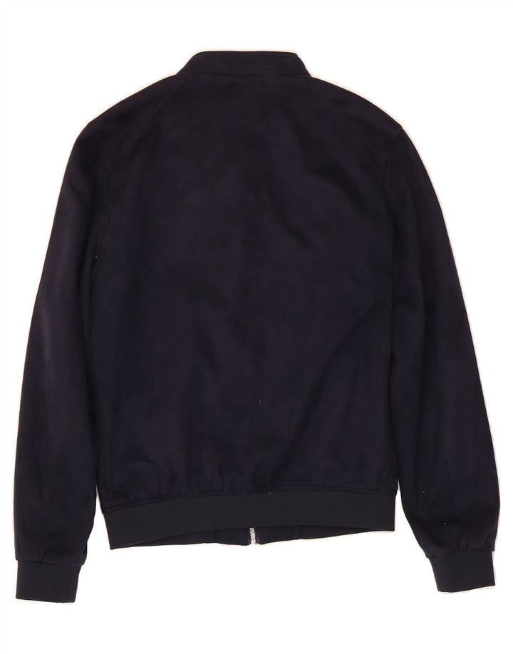 ZARA Mens Bomber Jacket UK 36 Small Navy Blue Polyester Vintage Zara and Second-Hand Zara from Messina Hembry 