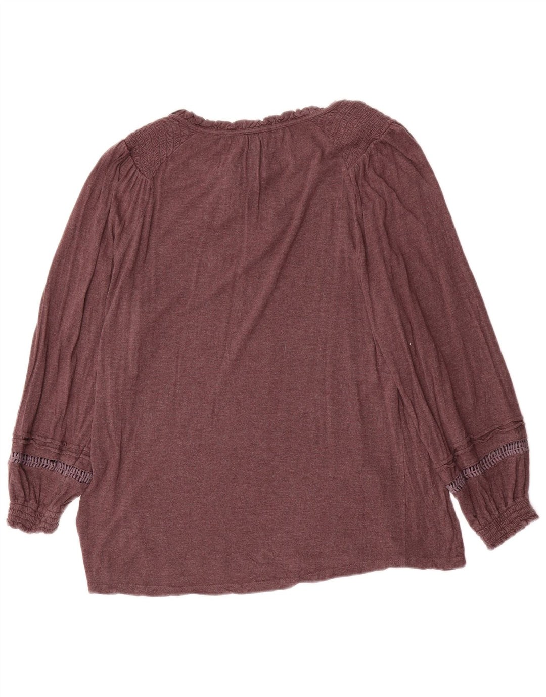 FAT FACE Chemisier surdimensionné à manches longues pour femme UK 10 Small Marron Viscose