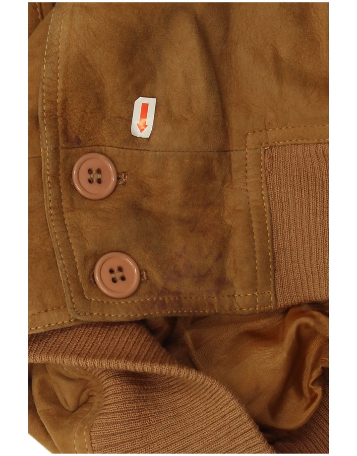 Maren Veste bomber en daim pour homme UK 40 Grand daim beige