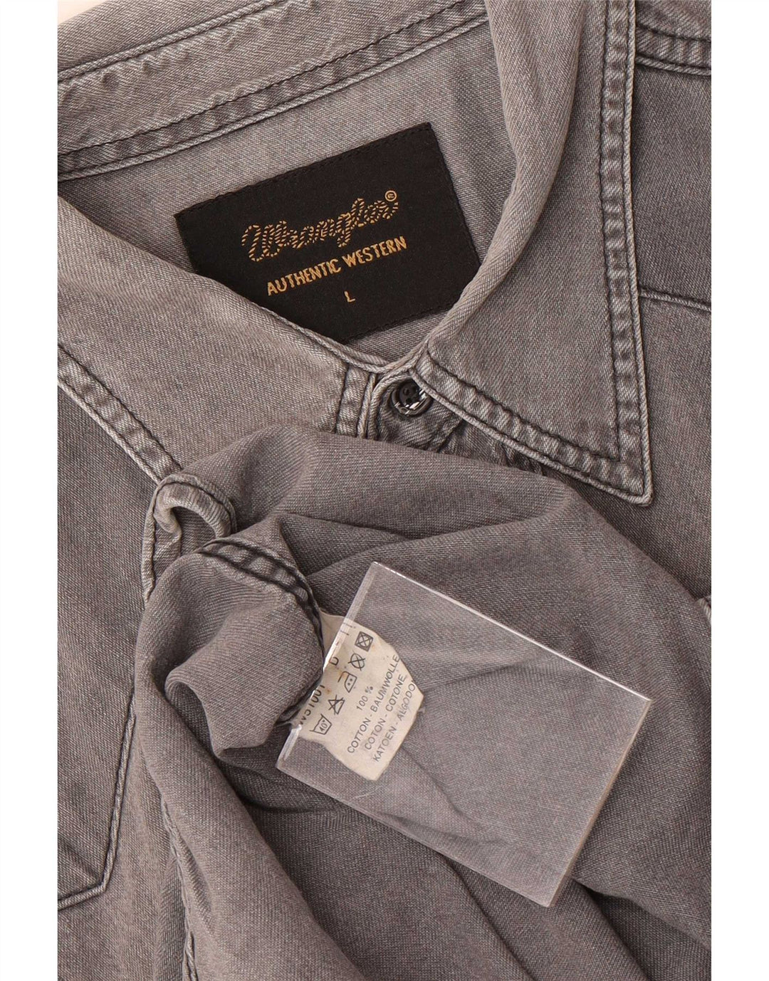 Wrangler Chemise en Jean Homme Grand Coton Gris