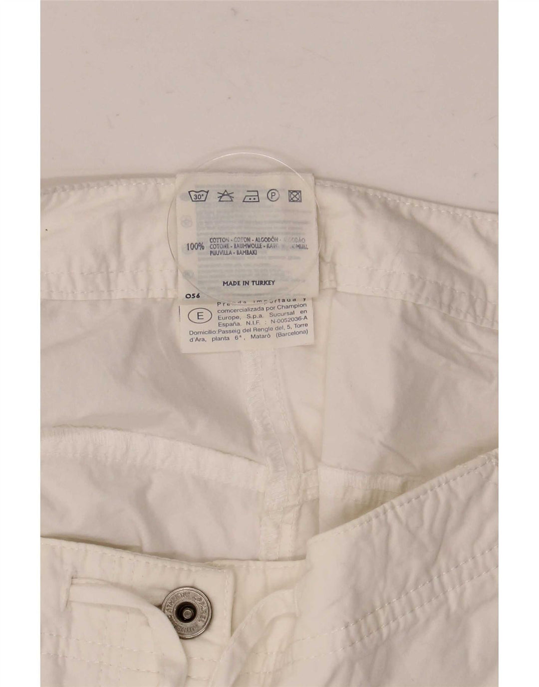 Champion Short décontracté pour femme Large W32 en coton blanc