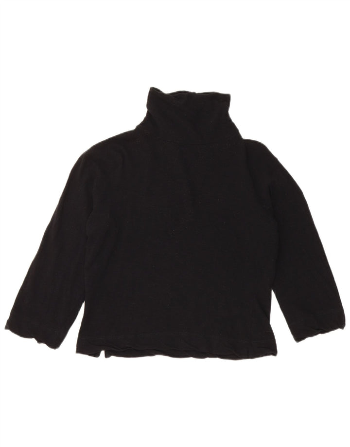 PINKO Pull court à manches 3/4 et col roulé pour femme UK 14 Noir moyen