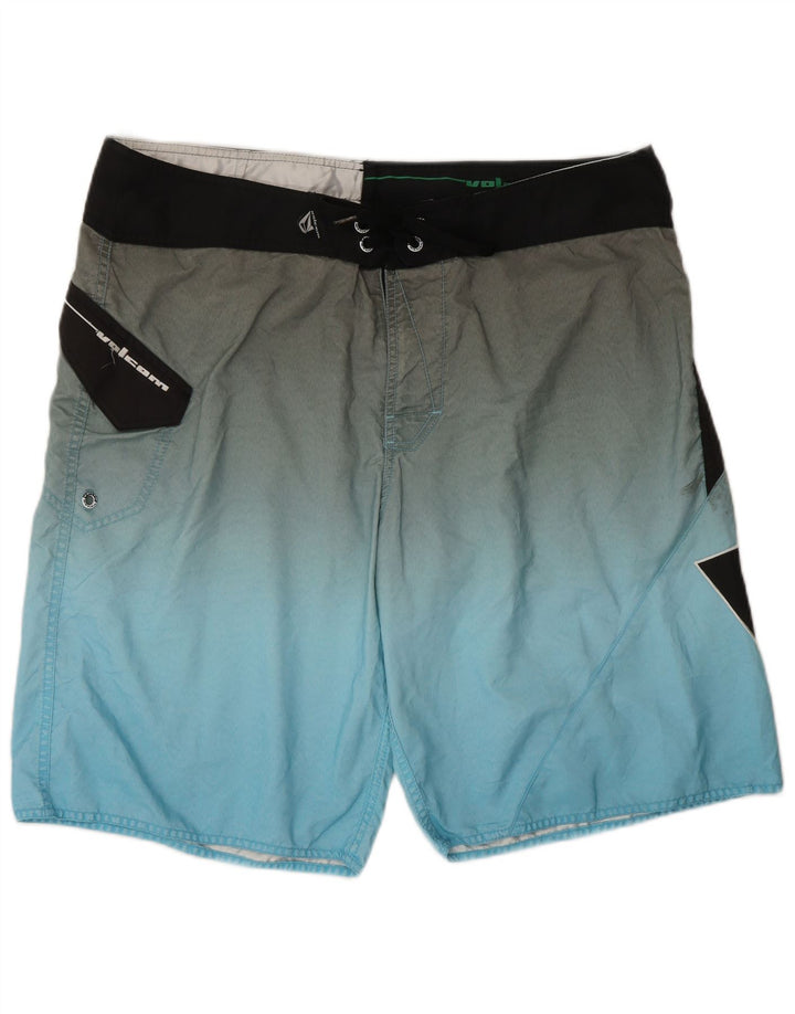 VOLCOM Short de Bain Graphique Homme XL Bleu Colorblock Polyester
