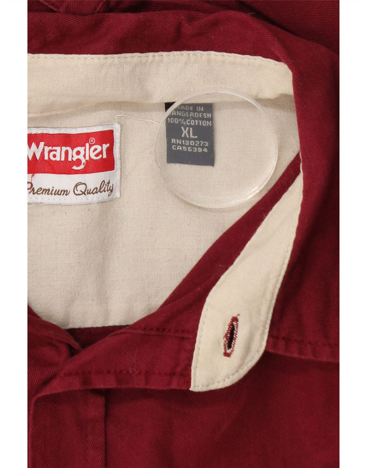 Wrangler Chemise Homme XL Coton Bordeaux
