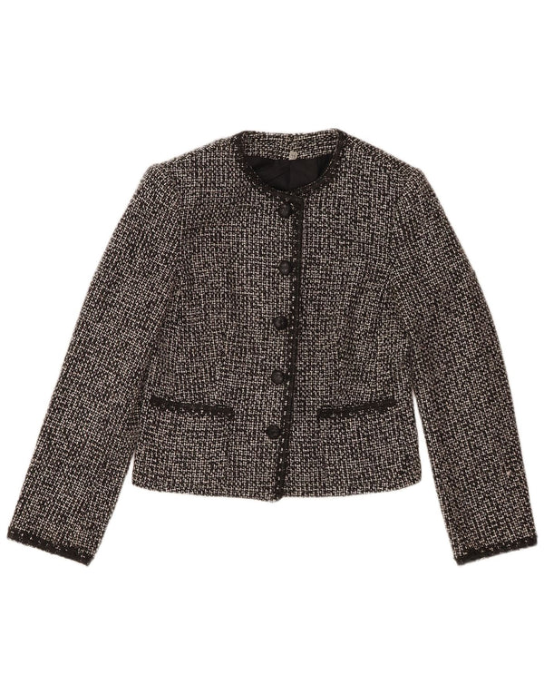 vintage Femme 5 Bouton Blazer Veste IT 44 Moyen Noir