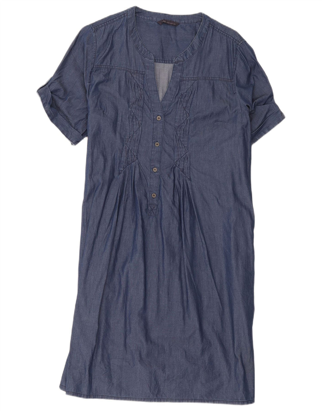 Marks & Spencer Robe chemise pull pour femme UK 16 Grand coton bleu