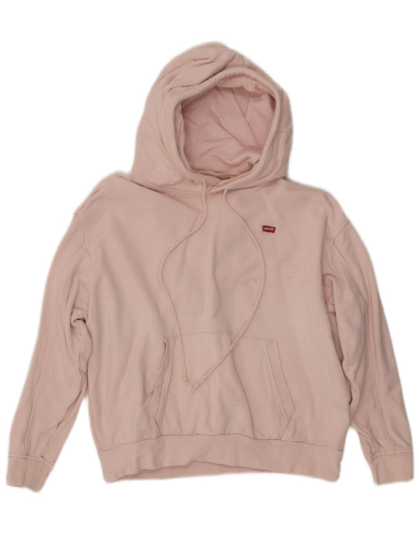 LEVI'S Pull à capuche surdimensionné pour femme UK 10 Petit coton rose
