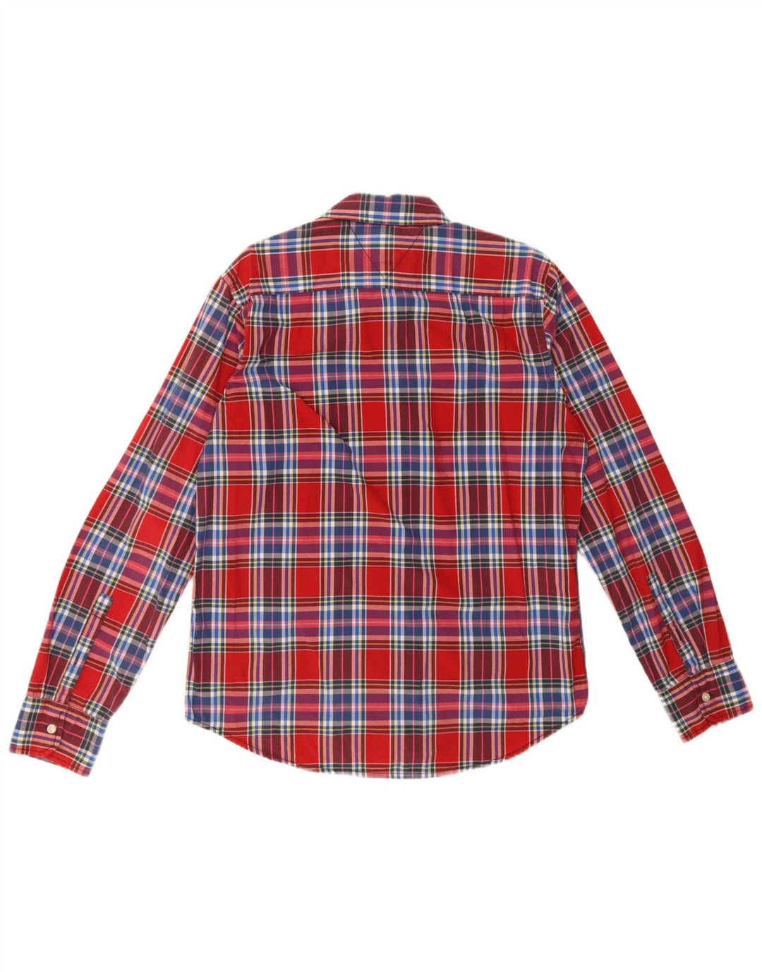 Tommy Hilfiger Chemise Homme Grand Carreau Rouge Coton