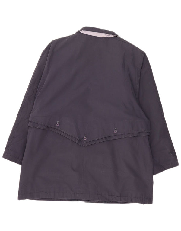 VINTAGE Womens Utility Jacket EU 46 XL Navy Blue Polyester