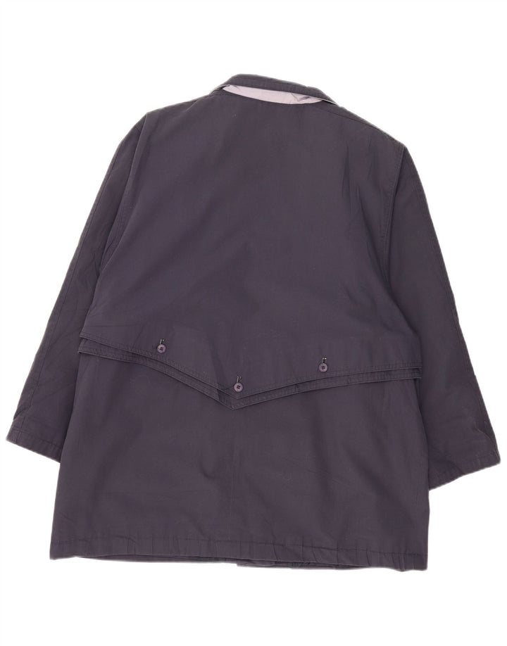 VINTAGE Veste utilitaire femme EU 46 XL Bleu Marine Polyester