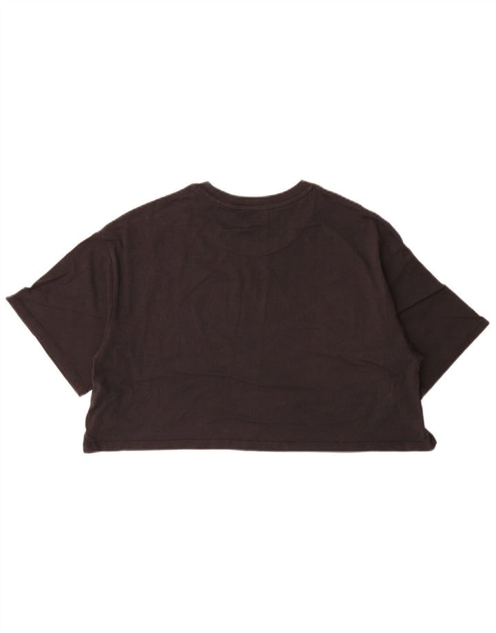 Levi's Femme Crop Oversize Graphic T-Shirt Top UK 10 Small Noir
