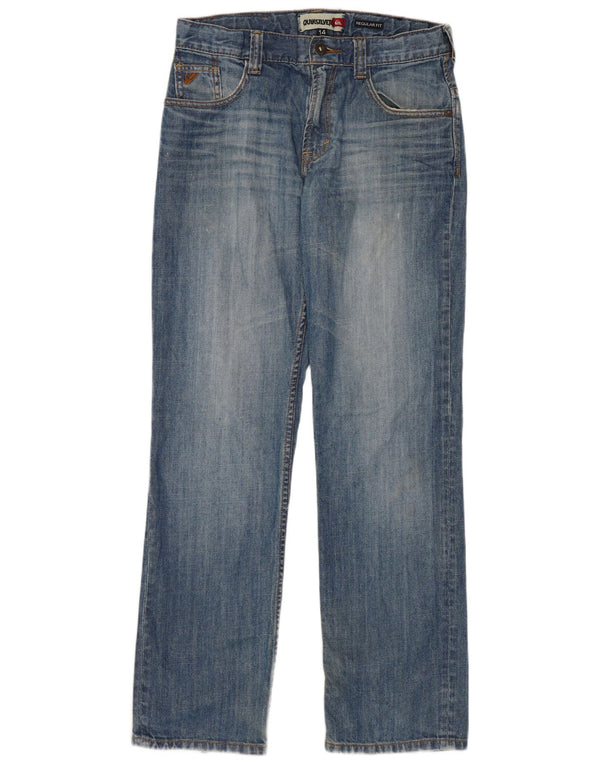 Quiksilver Boys Regular Fit Straight Jeans 13-14 Years W28 L29 Blue Cotton
