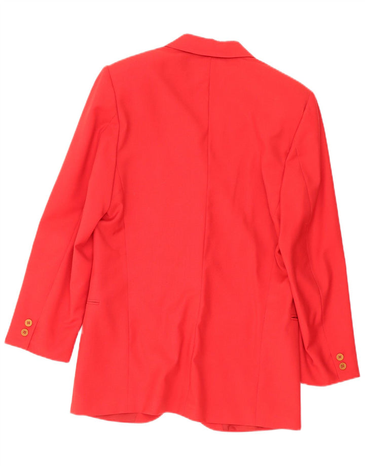Tessuti Lanerossi Veste blazer à 2 boutons pour homme UK 38 Laine vierge rouge moyen