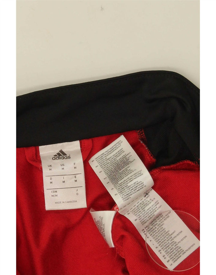 Adidas Veste de survêtement graphique pour homme Rouge moyen Polyester colour block