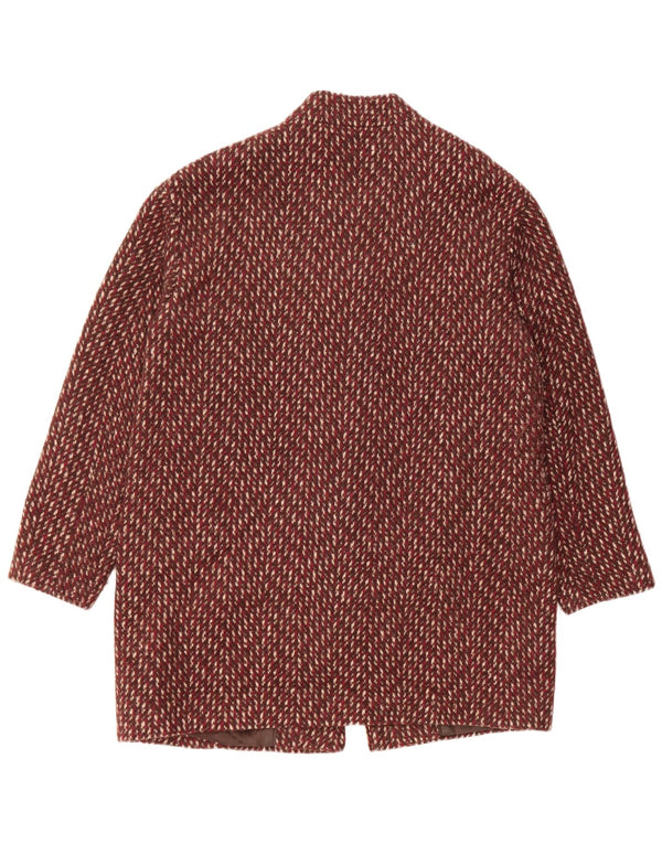 Marks & Spencer Manteau pour femme UK 14 Grand Chevron Rouge Polyester