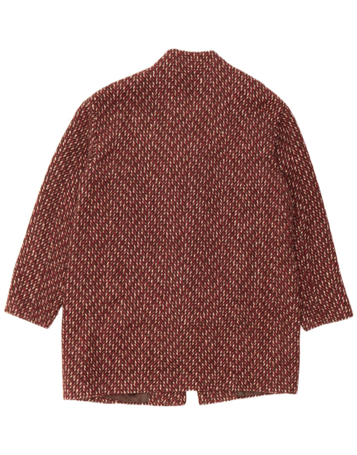 Marks & Spencer Manteau pour femme UK 14 Grand Chevron Rouge Polyester